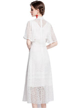 Women White Lace Party Dress