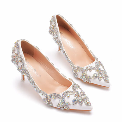 Pointed Stiletto Heels Rhinestone Shoes