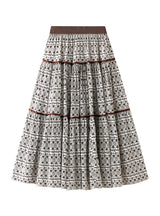 National High Waist Cake Umbrella Skirt