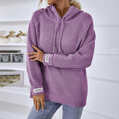 Hooded Pullover Drawstring Sweater