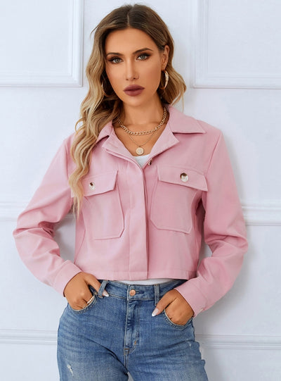 Short Jacket Lapel Shirt Coat