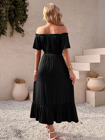 Off the Shoulder Short Sleeve Dress