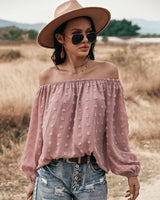 Long Sleeve Off the Shoulder Shirt