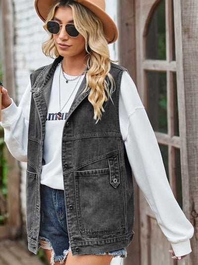 Loose Denim Casual Vest