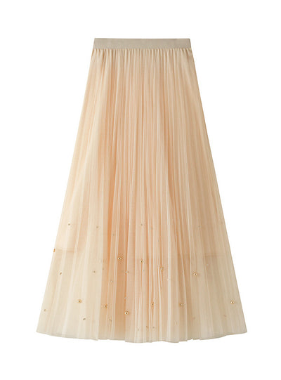 Heavy-duty Beaded Gauze Skirt