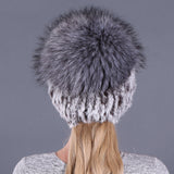 Women Winter Rabbit Fur Hat