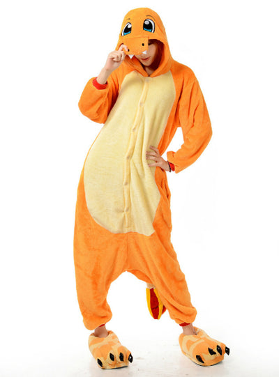 Fiery Dragon Costume Winter Warm Sleepwear 