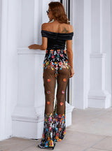 Sequins Flower Socialite Party Jumpsuit Girl Dress