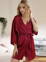 Imitation Silk Pajamas Two-piece Suit