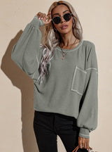 Long Sleeve Bat Sleeve Top