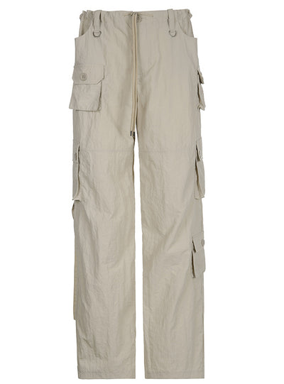 Rope Flanging Multi-pocket Pants