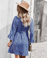 Women Printed Long-sleeved Dress