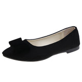 Women's Suede Bow Flat Shoes