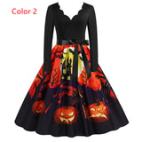 Pumpkin Print Dress for Halloween