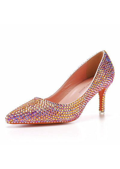 7 cm Rhinestone Pointed Stiletto Heels