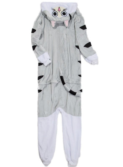 Cheese Cat Costume Winter Warm Sleepwear 