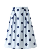 Medium-length Polka Dot Contrast Skirt