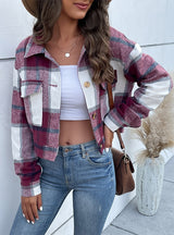 Plaid Retro Lapel Coat Jacket