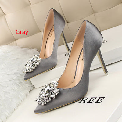 Shiny Rhinestone Stiletto High Heel Shoes