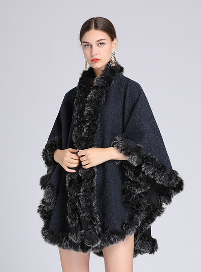 Hand-made Wool Shawl Cloak Capable Large Size