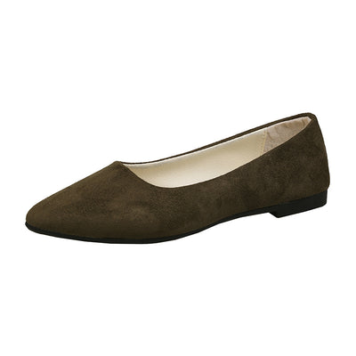 Pointed Suede Large Size Flat Shoes