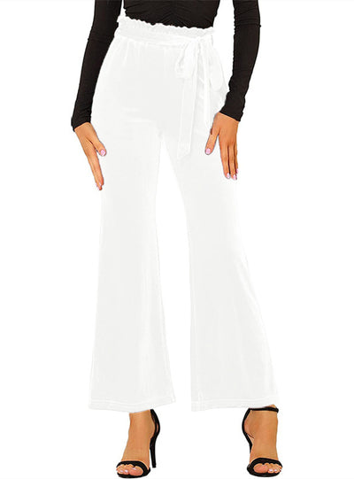 High Waist Elastic Trouser Waistband Pocket Pant