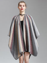 Jacquard Shawl Long Knitted Cardigan Woolen Coat