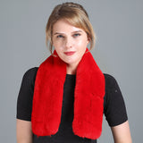 Women's Rex Fur Scarf Double-sided Thickening