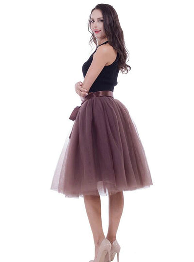 Fashion Tulle Skirt Pleated Tutu Skirts Womens