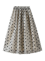 A-line Printed Organza Skirt