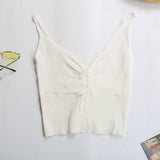 Short Backless Strap Low-cut V-neck Sling Vest