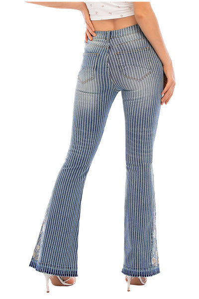 Women's Heavy Industry 3D Embroidery Jeans