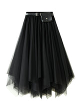 Women Irregular Skirt With Belt