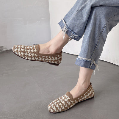 Women's Soft Soles Plaid Shoes