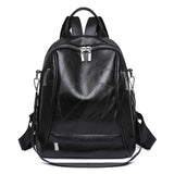 PU Outdoor Travel Soft Leather Retro Backpack