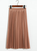 Pu Pleated Leather Skirt