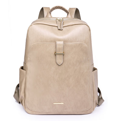 Retro PU Travel Large Capacity Backpack