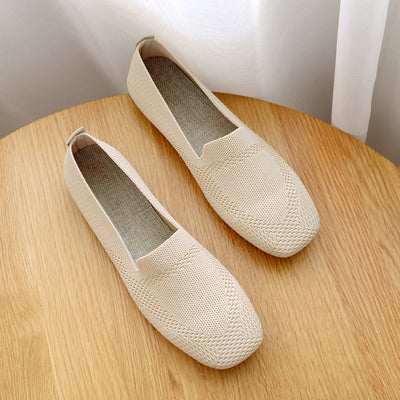 Woven Flat-bottomed Square Cloth Shoes