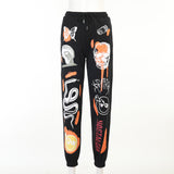 Women Sweat Pant Harajuku Cartoon Printed Trousers