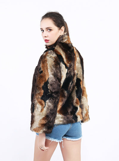 Women Faux Fur Coat Fur Coat Rabbit Fur Jacket