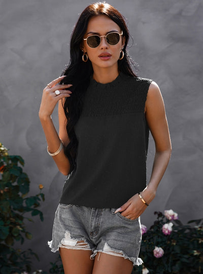 Round Neck Sleeveless Slim T-shirt Vest Top