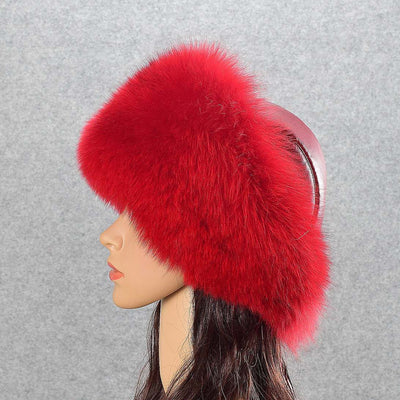 Fox Fur Hat Ladies Thicken Keep Warm