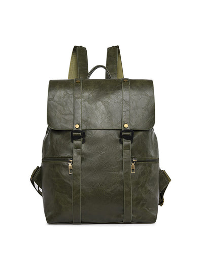 Soft Leather PU Retro Large Capacity Backpack