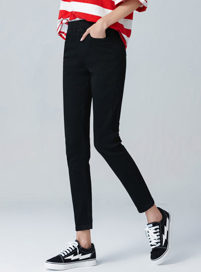 Women's Elastic High Waist Skinny Jeans