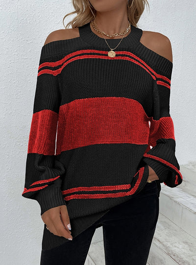 Sexy Striped Halter Sweter