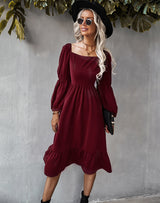 Long Sleeve Leisure Holiday Style Dress