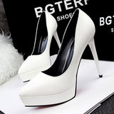 Shallow-pointed Waterproof Platform Shoes