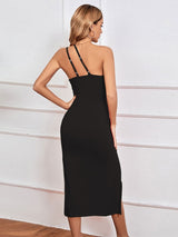 Slim-fitting Backless Sexy Slit Dress