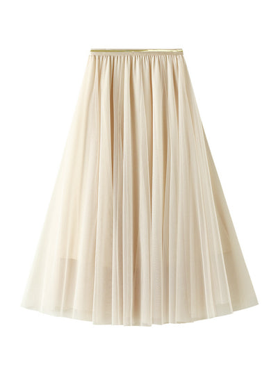 High Waist Gauze Skirt