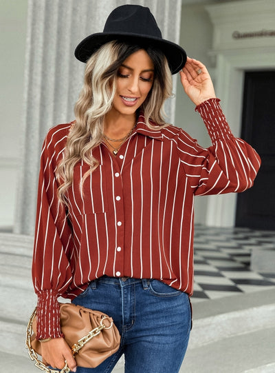 Striped Fashion Casual Loose Shirt